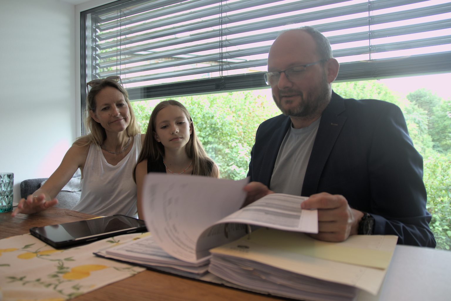 Beratungsgespräch in der Kanzlei Christoph te Heesen